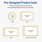 Avery Printable Rectangle Cards, 2" x 3.5", Matte White, Pre-printed Gold Beads Design, Sure Feed Technology, Laser & Inkjet Compatible, 160 Total, Great for Business Promotion
